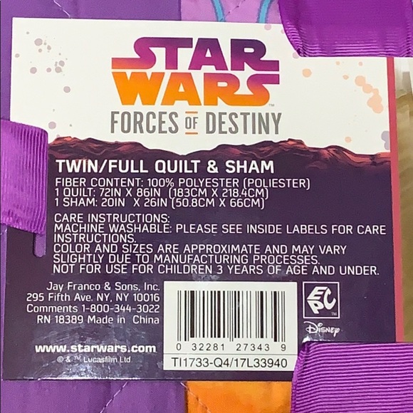 STAR WARS Quilt and Sham size 72in x 86in - Picture 6 of 11